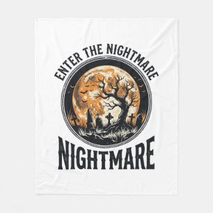Halloween Kerkhof Shirt Vintage Vleermuis Maan Ont Fleece Deken