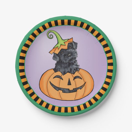 Halloween Kerry Blue Terrier Papieren Bordje (Voorkant)
