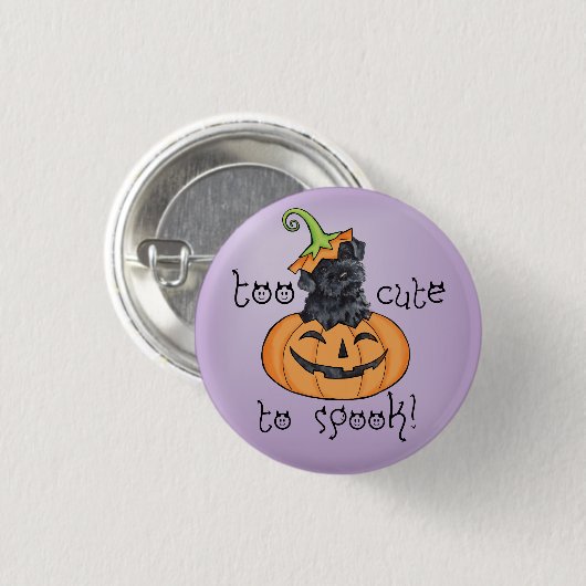 Halloween Kerry Blue Terrier Ronde Button 3,2 Cm (Voorkant /achterkant)