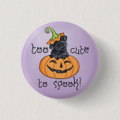 Halloween Kerry Blue Terrier Ronde Button 3,2 Cm (Voorkant)