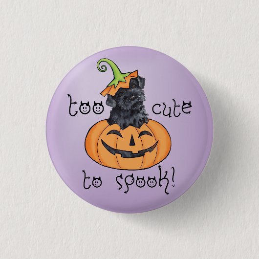 Halloween Kerry Blue Terrier Ronde Button 3,2 Cm (Voorkant)