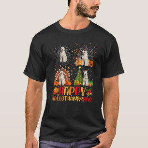 Halloween Kerst Labradoodle Hond Hallothanksma T-shirt