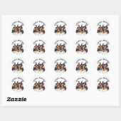 Halloween Kerst Witches Meiden Uitje Ronde Sticker (Vel)