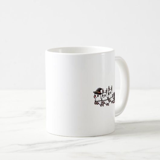 Halloween Kerstman's Rendier Ghost Happy G Koffiemok (Voorkant rechts)