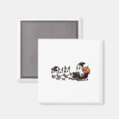 Halloween Kerstman's Rendier Ghost Happy G Magneet (Voorkant / Achterkant)