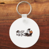 Halloween Kerstman's Rendier Ghost Happy G Sleutelhanger (Voorkant)