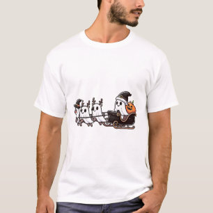 Halloween Kerstman's Rendier Ghost Happy G T-shirt
