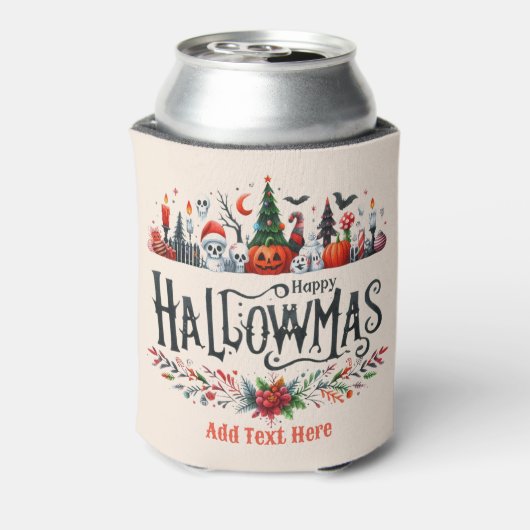 Halloween kerstmashup blikjeskoeler (Blikje Achterkant)