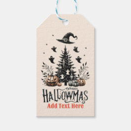 Halloween kerstmashup cadeaulabel