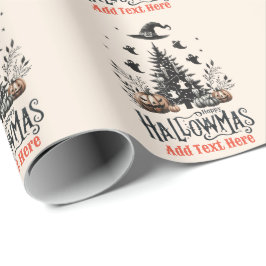 Halloween kerstmashup cadeaupapier