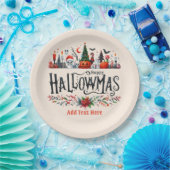 Halloween kerstmashup papieren bordje (Feest)