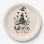 Halloween kerstmashup papieren bordje (Voorkant)