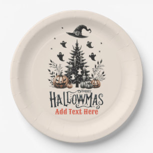 Halloween kerstmashup papieren bordje