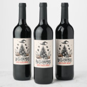 Halloween kerstmashup wijn etiket (Flessen)