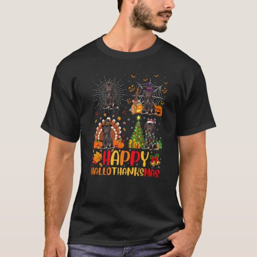 Halloween Kerstmis  Cane Corso Hond Hallothanksmas T-shirt (Voorkant)