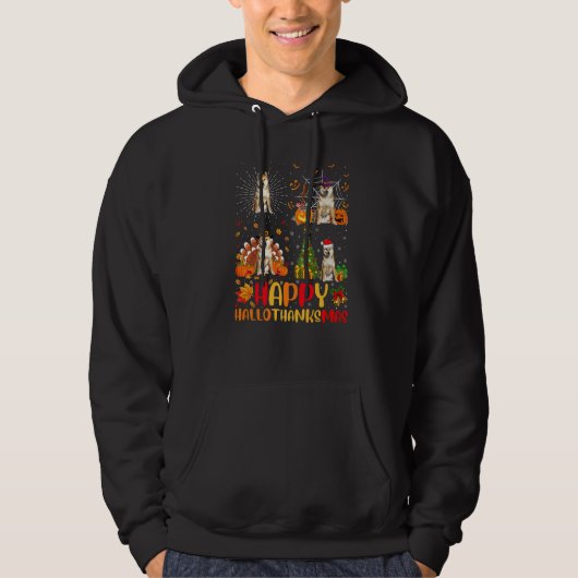 Halloween Kerstmis  Cocker Spaniel Hond Hallothank Hoodie (Voorkant)