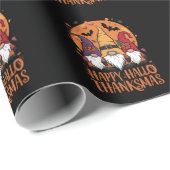 Halloween Kerstmis Gelukkig HalloBedanktMas Gnomen Cadeaupapier (Rol Hoek)