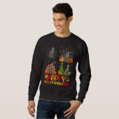 Halloween Kerstmis Greyhound Hond Hallothanksmas Trui (Voorkant volledig)