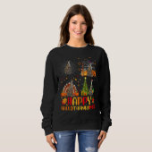 Halloween Kerstmis  Greyhound Hond Hallothanksmas Trui (Voorkant volledig)