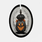 Halloween Kerstmis Metalen Ornament (Voorkant links)