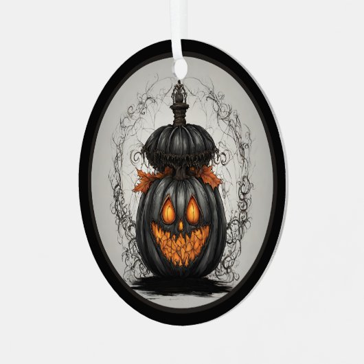Halloween Kerstmis Metalen Ornament (Voorkant links)