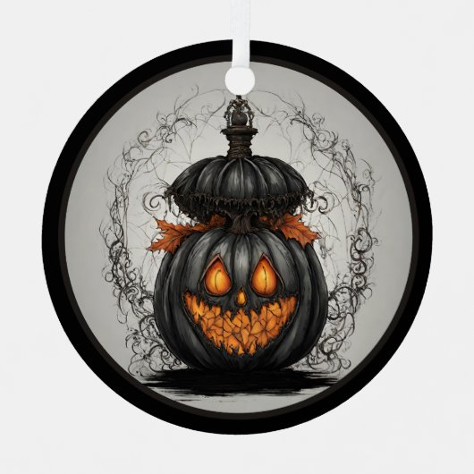 Halloween Kerstmis Metalen Ornament (Voorkant)