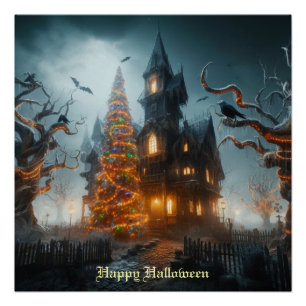 Halloween Kerstmis Perfect Poster