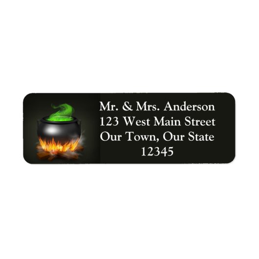 Halloween Ketel Retouradres Label (Voorkant)