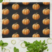Halloween keukendecor met  pompoen theedoek (Gevouwen)
