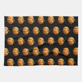 Halloween keukendecor met pompoen theedoek