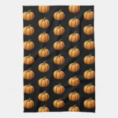 Halloween keukendecor met  pompoen theedoek (Verticaal)