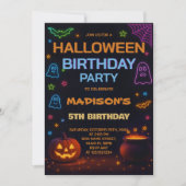 Halloween Kids Birthday Invitation Kaart (Voorkant)