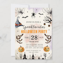 Halloween Kids Spooktacular Feest Uitnodiging