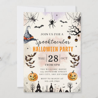 Halloween Kids Spooktacular Feest Uitnodiging