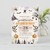 Halloween Kids Spooktacular Party Invitation Kaart (Staand voorkant)