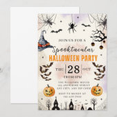 Halloween Kids Spooktacular Party Invitation Kaart (Voorkant / Achterkant)