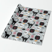 Halloween Kids Verjaardag Naam Leeftijd Jongen's Cadeaupapier (Uitgerold)