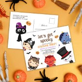 Halloween Kids Verjaardagskostuum Party Schattige Uitnodiging Briefkaart