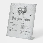 Halloween Kies uw Poison Bar Reclamebord Met Voetstuk (Voorkant)