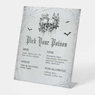 Halloween Kies uw Poison Bar Reclamebord Met Voetstuk