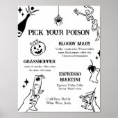Halloween Kies uw Poison Cocktail Sign Poster (Voorkant)
