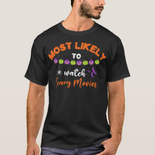 Halloween kijkt het meest waarschijnlijk enge film t-shirt