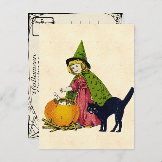  Halloween-kind Briefkaart (Voorkant / Achterkant)