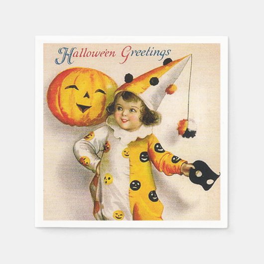  Halloween kind en pompoen party servetten (Voorkant)