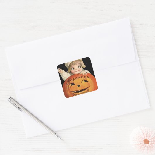  Halloween kind pompoen Vakantie sticker (Envelop)
