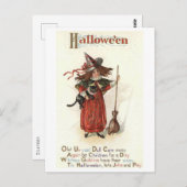 Halloween, kind voor een dag,  briefkaart (Voorkant / Achterkant)