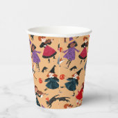 Halloween kinder all-over print oranje papieren bekers (Rechts)