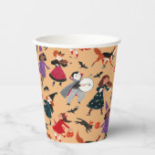Halloween kinder all-over print oranje papieren bekers (Voorkant)