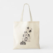 Halloween Kinder Behandel Canvas tas | waterverf b (Achterkant)