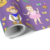 Halloween Kinder Cowboys, Princesses en Ballerinas Cadeaupapier (Rol Hoek)